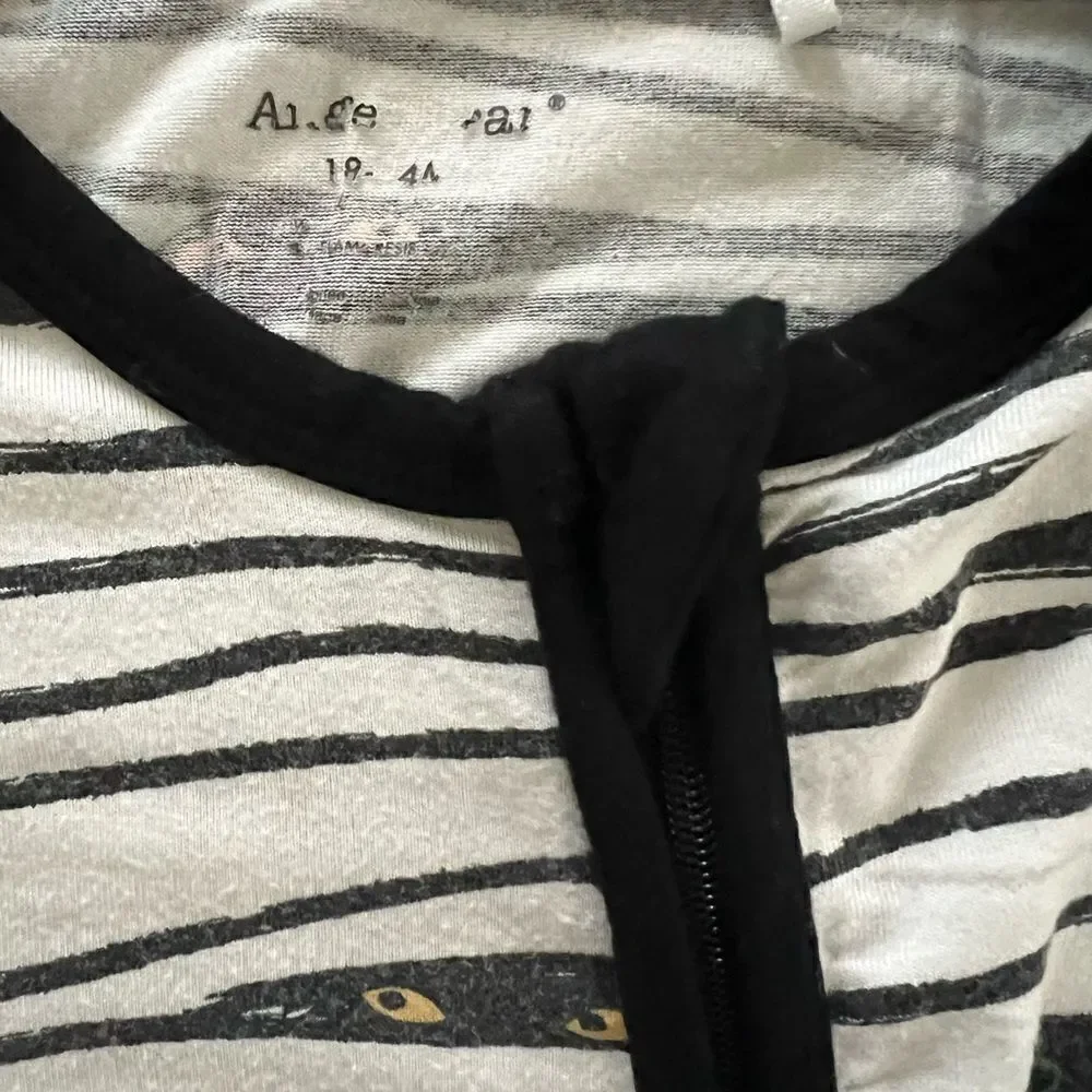 Angel Dear Two-way Zippered Footie Zebra